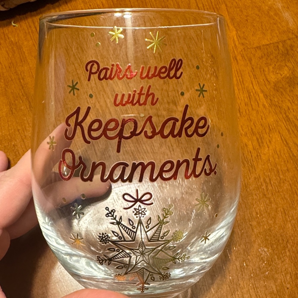 Hallmark Keepsake Ornaments Glass with Red and Gold Accents